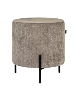 ΣΤΡΟΓΓΥΛΟ ΣΚΑΜΠΟ Fylliana New Lux ΓΚΡΙ ΧΡΩΜΑ 33x33x38εκ