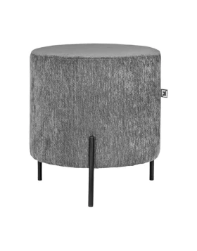 ΣΤΡΟΓΓΥΛΟ ΣΚΑΜΠΟ Fylliana New Lux ΓΚΡΙ ΧΡΩΜΑ 33x33x38εκ