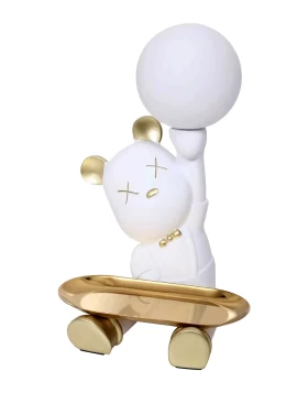 ΠΟΝΤΙΚΑΚΙ ΛΕΥΚΟ ΧΡΥΣΑ ΑΥΤΙΑ ΜΕ ΛΑΜΠΑ 1xG9 TLC 1117 WH