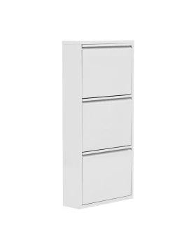 ΜΕΤΑΛΛΙΚΗ ΠΑΠΟΥΤΣΟΘΗΚΗ 3 ΘΕΣΕΩΝ FYLLIANA ΛΕΥΚΟ ΧΡΩΜΑ 50x15x104εκ