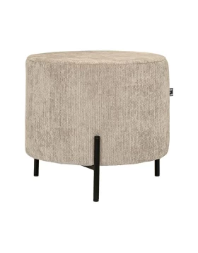 ΣΤΡΟΓΓΥΛΟ ΣΚΑΜΠΟ Fylliana New Lux ΜΠΕΖ ΧΡΩΜΑ 46x46x43εκ