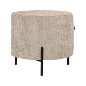 ΣΤΡΟΓΓΥΛΟ ΣΚΑΜΠΟ Fylliana New Lux ΜΠΕΖ ΧΡΩΜΑ 46x46x43εκ