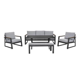 ΣΕΤ ΣΑΛΟΝΙ ΕΞΟΧΗΣ 5 ΤΕΜΑΧΙΩΝ Fylliana Maya ΣΚΟΥΡΟ ΓΚΡΙ ΧΡΩΜΑ 