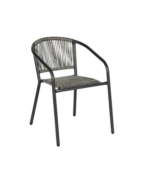 ΠΟΛΥΘΡΟΝΑ ΚΗΠΟΥ Fyllianna FL11465 ΑΠΟ ΣΥΝΘΕΤΙΚΟ RATTAN MΕ ΜΕΤΑΛΛΙΚΟ ΣΚΕΛΕΤΟ ΓΚΡΙ ΧΡΩΜΑ 54x63x74εκ