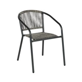 ΠΟΛΥΘΡΟΝΑ ΚΗΠΟΥ Fyllianna FL11465 ΑΠΟ ΣΥΝΘΕΤΙΚΟ RATTAN MΕ ΜΕΤΑΛΛΙΚΟ ΣΚΕΛΕΤΟ ΓΚΡΙ ΧΡΩΜΑ 54x63x74εκ