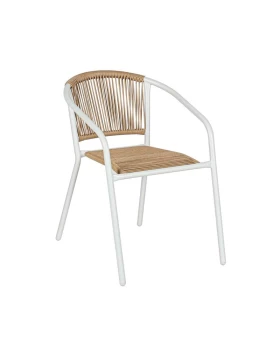 ΠΟΛΥΘΡΟΝΑ ΚΗΠΟΥ Fyllianna FL11465 ΑΠΟ ΣΥΝΘΕΤΙΚΟ RATTAN MΕ ΜΕΤΑΛΛΙΚΟ ΣΚΕΛΕΤΟ ΛΕΥΚΟ ΧΡΩΜΑ 54x63x74εκ