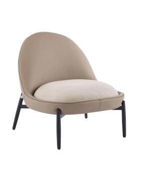 ΠΟΛΥΘΡΟΝΑ Fylliana FL829 ΜΠΕΖ ΥΦΑΣΜΑ ΜΕ ΜΕΤΑΛΛΙΚΑ ΠΟΔΙΑ 74x84x80εκ