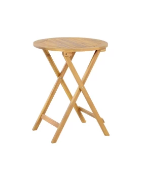 ΑΝΑΔΙΠΛΟΥΜΕΝΟ ΣΤΡΟΓΓΥΛΟ ΤΡΑΠΕΖΙ ΚΗΠΟΥ ΞΥΛΟ ΑΚΑΚΙΑΣ Fylliana MGS-370919-T ΦΥΣΙΚΟ ΧΡΩΜΑ 60x60x75εκ