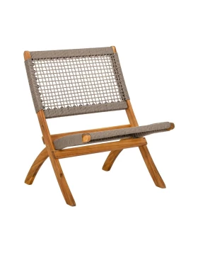 ΚΑΡΕΚΛΑ ΚΗΠΟΥ Fylliana Lyra ΦΥΣΙΚΟ ΞΥΛΟ ΑΚΑΚΙΑΣ ΜΕ ΜΠΕΖ ΚΟΡΔΟΝΙ 72x60x75εκ