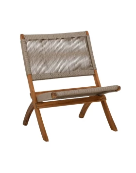 ΚΑΡΕΚΛΑ ΚΗΠΟΥ Fylliana Ivy ΦΥΣΙΚΟ ΞΥΛΟ ΑΚΑΚΙΑΣ ΜΕ ΜΠΕΖ ΚΟΡΔΟΝΙ 72x60x75εκ