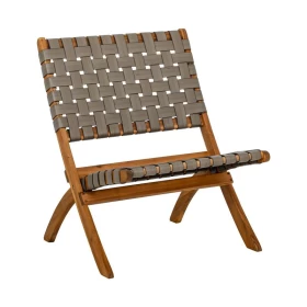 ΚΑΡΕΚΛΑ ΚΗΠΟΥ Fylliana Solena ΦΥΣΙΚΟ ΞΥΛΟ ΑΚΑΚΙΑΣ ΜΕ ΓΚΡΙ PU ΙΜΑΝΤΕΣ 72x60x75εκ 