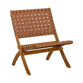 ΚΑΡΕΚΛΑ ΚΗΠΟΥ Fylliana Solena ΦΥΣΙΚΟ ΞΥΛΟ ΑΚΑΚΙΑΣ ΜΕ ΚΑΦΕ PU ΙΜΑΝΤΕΣ 72x60x75εκ