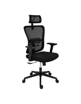 ΚΑΡΕΚΛΑ ΓΡΑΦΕΙΟΥ Fylliana FL9088 ΜΑΥΡΗ ΠΛΑΤΗ-ΜΑΥΡΟ ΚΑΘΙΣΜΑ 60x60x119-129εκ