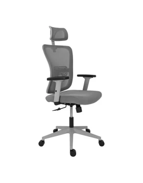 ΚΑΡΕΚΛΑ ΓΡΑΦΕΙΟΥ Fylliana FL9088 ΓΚΡΙ ΠΛΑΤΗ-ΓΚΡΙ ΚΑΘΙΣΜΑ 60x60x119-129εκ