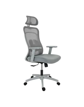 ΚΑΡΕΚΛΑ ΓΡΑΦΕΙΟΥ Fylliana FL408 ΓΚΡΙ ΥΦΑΣΜΑ ΓΚΡΙ ΣΚΕΛΕΤΟ 64x64x120-130εκ