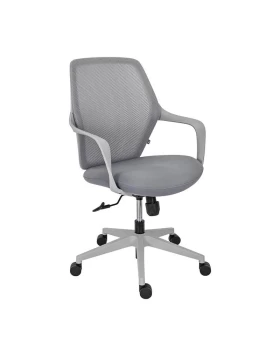 ΚΑΡΕΚΛΑ ΓΡΑΦΕΙΟΥ Fylliana FL921 ΓΚΡΙ ΥΦΑΣΜΑ ΓΚΡΙ ΣΚΕΛΕΤΟ 63x57x92-102εκ