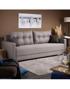 ΚΑΝΑΠΕΣ ΚΡΕΒΑΤΙ ENCO ΓΚΡΙ 220x88x77εκ