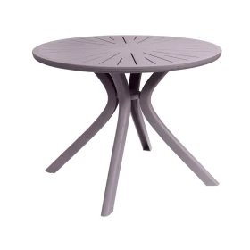 ΤΡΑΠΕΖΙ ΠΛΑΣΤΙΚΟ ΣΤΡΟΓΓΥΛΟ FYLLIANA FL8100 ΓΚΡΙ ΧΡΩΜΑ 100x75εκ