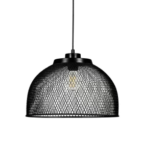 ΜΟΝΟΦΩΤΟ ΜΕΤΑΛΛΙΚΟ ΦΩΤΙΣΤΙΚΟ ΟΡΟΦΗΣ Fylliana ΜΕ ΚΑΠΕΛΟ ΠΛΕΓΜΑ ΜΑΥΡΟ ΧΡΩΜΑ 35x20εκ Ε27