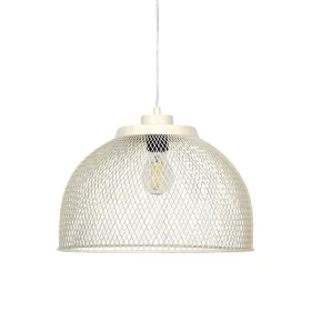 ΜΟΝΟΦΩΤΟ ΜΕΤΑΛΛΙΚΟ ΦΩΤΙΣΤΙΚΟ ΟΡΟΦΗΣ Fylliana ΜΕ ΚΑΠΕΛΟ ΠΛΕΓΜΑ ΚΡΕΜ ΧΡΩΜΑ 35x20εκ Ε27