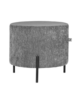 ΣΤΡΟΓΓΥΛΟ ΣΚΑΜΠΟ Fylliana New Lux ΓΚΡΙ ΧΡΩΜΑ 46x46x43εκ