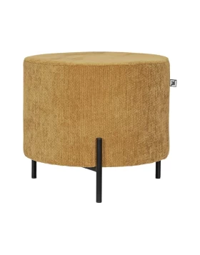 ΣΤΡΟΓΓΥΛΟ ΣΚΑΜΠΟ Fylliana New Lux ΜΟΥΣΤΑΡΔΙ ΧΡΩΜΑ 46x46x43εκ