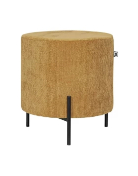 ΣΤΡΟΓΓΥΛΟ ΣΚΑΜΠΟ Fylliana New Lux ΜΟΥΣΤΑΡΔΙ ΧΡΩΜΑ 33x33x38εκ