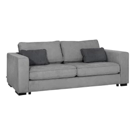 ΤΡΙΘΕΣΙΟΣ ΚΑΝΑΠΕΣ Huelva ΓΚΡΙ ΥΦΑΣΜΑ 231x93x86εκ