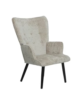 ΠΟΛΥΘΡΟΝΑ Fylliana Meliora ΜΕ ΜΕΤΑΛΛΙΚΑ ΠΟΔΙΑ ΜΠΕΖ-ΜΑΥΡΟ ΧΡΩΜΑ 67x74x97εκ