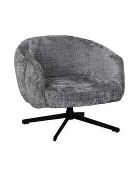 ΠΕΡΙΣΤΡΕΦΟΜΕΝΗ ΠΟΛΥΘΡΟΝΑ Fylliana Malena ΑΝΟΙΧΤΟ ΓΚΡΙ ΥΦΑΣΜΑ 73x84x68εκ