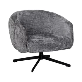 ΠΕΡΙΣΤΡΕΦΟΜΕΝΗ ΠΟΛΥΘΡΟΝΑ Fylliana Malena ΑΝΟΙΧΤΟ ΓΚΡΙ ΥΦΑΣΜΑ 73x84x68εκ