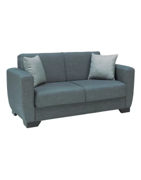 ΚΑΝΑΠΕΣ-ΚΡΕΒΑΤΙ ΔΙΘΕΣΙΟΣ Fylliana New Dolce ΓΚΡΙ ΜΕ ΑΝΟΙΧΤΟ ΓΚΡΙ ΜΑΞΙΛΑΡΙΑ 168x85x85εκ