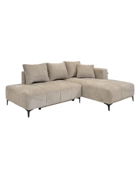 ΚΑΝΑΠΕΣ ΚΡΕΒΑΤΙ Fylliana Jasper ΔΕΞΙΑ ΓΩΝΙΑ ΜΠΕΖ ΥΦΑΣΜΑ 255x170x90εκ