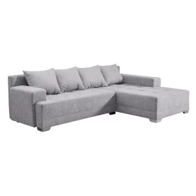 ΚΑΝΑΠΕΣ ΓΩΝΙΑ Nirvana ΓΚΡΙ ΧΡΩΜΑ 267x178x75εκ