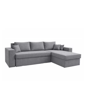 ΚΑΝΑΠΕΣ ΓΩΝΙΑ Fylliana Mythos ΓΚΡΙ 280x210x80εκ