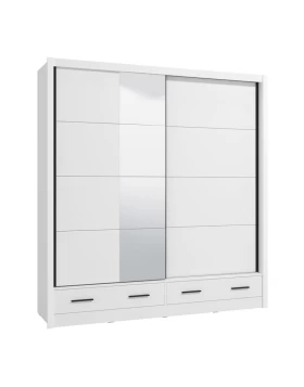 ΝΤΟΥΛΑΠΑ ΜΕ ΚΑΘΡΕΦΤΗ ALBI PLUS 205 2F OG ΛΕΥΚΟ ΧΡΩΜΑ 205x60x216εκ