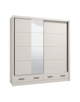 ΝΤΟΥΛΑΠΑ ΜΕ ΚΑΘΡΕΦΤΗ ALBI PLUS 205 2F OG CASHMERE ΧΡΩΜΑ 205x60x216εκ