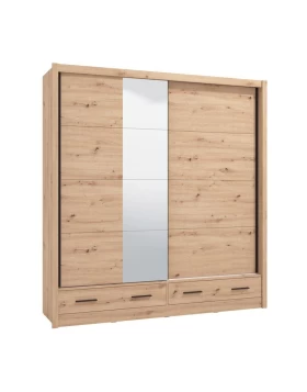 ΝΤΟΥΛΑΠΑ ΜΕ ΚΑΘΡΕΦΤΗ ALBI PLUS 205 2F OG ARTISAN OAK ΧΡΩΜΑ 205x60x216εκ