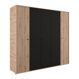 ΝΤΟΥΛΑΠΑ AVIGNON 5K h211 ARTISAN OAK-ΜΑΥΡΟ ΧΡΩΜΑ 228x55x211εκ