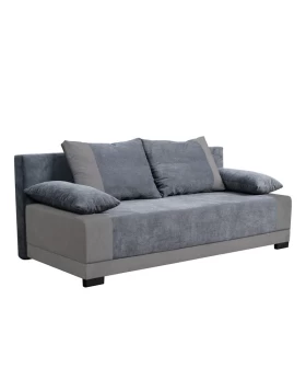 ΚΑΝΑΠΕΣ ΚΡΕΒΑΤΙ QUATRO ΣΚΟΥΡΟ ΓΚΡΙ 200x88x77εκ