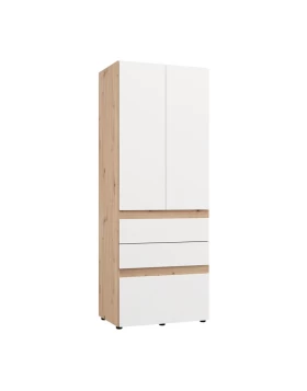 ΝΤΟΥΛΑΠΑ ARDERIN 2K3F h207 ARTISAN OAK-ΛΕΥΚΟ 79x52x208εκ
