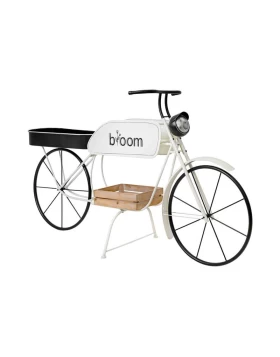 ΜΕΤΑΛΛΙΚΟ ΔΙΑΚΟΣΜΗΤΙΚΟ RETRO ΜΟΤΟΣΥΚΛΕΤΑ Fylliana Bloom ΛΕΥΚΟ-ΜΑΥΡΟ ΧΡΩΜΑ 188x57x103εκ