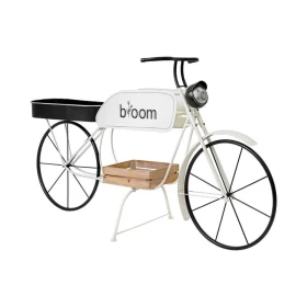 ΜΕΤΑΛΛΙΚΟ ΔΙΑΚΟΣΜΗΤΙΚΟ RETRO ΜΟΤΟΣΥΚΛΕΤΑ Fylliana Bloom ΛΕΥΚΟ-ΜΑΥΡΟ ΧΡΩΜΑ 188x57x103εκ