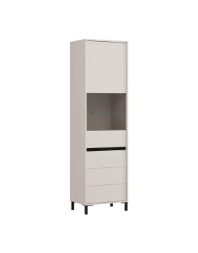 ΒΙΤΡΙΝΑ MARRON 1K VS1 193 CASHMERE-ΜΑΥΡΟ ΜΑΤ 55x40x193εκ
