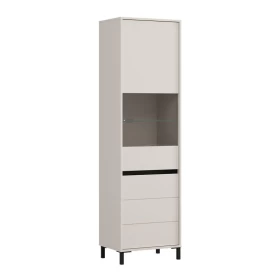 ΒΙΤΡΙΝΑ MARRON 1K VS1 193 CASHMERE-ΜΑΥΡΟ ΜΑΤ 55x40x193εκ