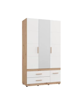 ΝΤΟΥΛΑΠΑ DILLON 3K3F1O h207 ARTISAN OAK-ΛΕΥΚΟ 117x52x208εκ