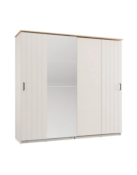 ΝΤΟΥΛΑΠΑ ΜΕ ΚΑΘΡΕΦΤΗ LAMBETH 220 OG h205 CASHMERE-ARTISAN OAK ΧΡΩΜΑ 220x62x205εκ