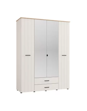 ΝΤΟΥΛΑΠΑ ΜΕ ΚΑΘΡΕΦΤΗ LAMBETH 4K2F2O h207 CASHMERE-ARTISAN OAK ΧΡΩΜΑ 158x54x208εκ