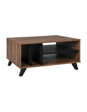 ΤΡΑΠΕΖΙ ΣΑΛΟΝΙΟΥ Fylliana Miami TOBACCO ΜΕ BLACK MARBLE ΧΡΩΜΑ 100x64x45εκ
