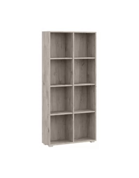 ΒΙΒΛΙΟΘΗΚΗ-ΡΑΦΙΕΡΑ Fylliana Smart 8P GREY OAK ΧΡΩΜΑ 74x25x146εκ